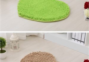 Chiffon Super soft Bath Rug Collection Fashion Heart Shaped Bath Mats Super Absorbent Non Slip Doormat Carpet Red Bathroom Rugs and Mats 50 60cm with Custom