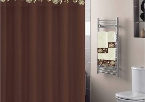 Chocolate Bathroom Rug Sets Luxury Home Collection 18 Pc Bath Rug Set Embroidery Non Slip Bathroom Rug Mats and Rug Contour and Shower Curtain and towels and Rings Hooks and