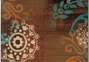 Chocolate Brown and Turquoise area Rugs Emerson 2822a Brown by Sphinx oriental Weavers