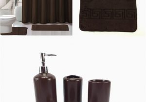 Chocolate Brown Bathroom Rug Set 19 Piece Bath Accessory Set Coffee Brown soft Memory Foam