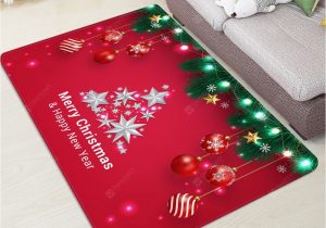 Christmas area Rugs for Sale Christmas Tree Balls Lights Greeting Pattern Water Absorption area Rug