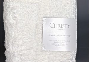 Christy Turkish Cotton Bath Rug W.m.christy & son Thick, White Turkish Cotton Skid Resist. Bath Rug 17â X 24″