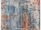 Citium Blue area Rug byerly Abstract Wool Blue area Rug