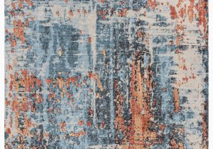 Citium Blue area Rug byerly Abstract Wool Blue area Rug