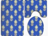 Cobalt Blue Bathroom Rugs Buy Pineapple Cobalt Blue 3 Piece Bathroom Rugs Set Bath