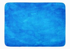 Cobalt Blue Bathroom Rugs Laddke Cobalt Blue Watercolor Color Abstract Aquarelle