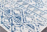 Cobalt Blue Modern Rug Braga Ivory & Cobalt Blue Tribal Pattern Rug