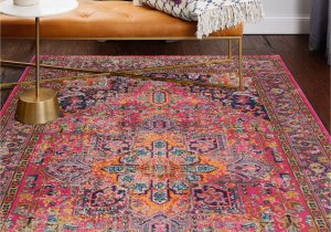 Colorful area Rugs for Sale Bright Boho Persian Rug Hot Pink orange Navy Blue