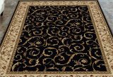 Como Scroll Traditional oriental area Rug Radici Usa Como 1599 area Rug – Black