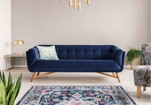 Contemporary area Rugs for Living Room Mod Arte Jewel Collection area Rug Transitional & Contemporary Style Medallion & Distressed soft & Plush Navy Blue