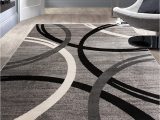 Contemporary area Rugs with Circles Rugshop Modern Wavy Circles Design area Rug 5′ 3″ X 7′ 3″ Gray