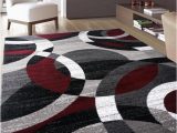 Contemporary area Rugs with Circles World Rug Gallery Modern Abstract Circles Red 9 Ft. X 12 Ft …