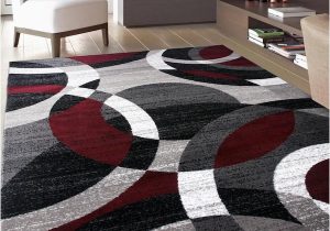 Contemporary area Rugs with Circles World Rug Gallery Modern Abstract Circles Red 9 Ft. X 12 Ft …