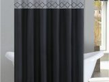Contemporary Bath Rug Sets Gray Black Modern Shower Curtain 15 Pcs Bath Rug Mat Contour