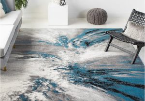 Cooke Industrial Abstract area Rug Donnovan Abstract Blue/gray area Rug
