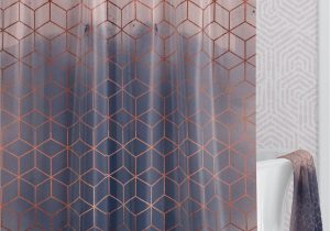 Copper Color Bath Rugs Blush Navy Copper Geometric Cube Bathroom Set