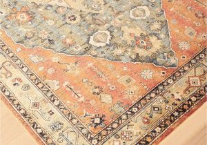 Copper Colored Bathroom Rugs Light Blue and orange Copper Rust Indian Pattern Rug