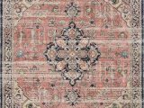 Coral and Navy area Rug Graham Gra 06 Coral Navy area Rug Magnolia Home by Joanna Gaines