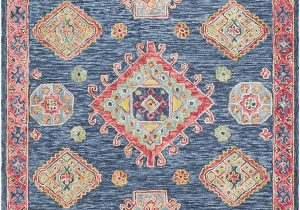 Coral and Navy area Rug Surya Bonifate Bft 1005 area Rugs