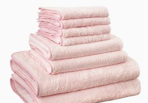 Coral Bath towels and Rugs Quick Dry Absorbent Coral Velvet towel Set 2 Bath towels 2 Hand towels 4 Washclothes Light Pink