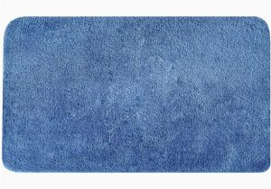 Cornflower Blue Bath Rugs Lohas Home Bathroom Rug, 33×20 Inches, Non-slip Microfiber Bathmat, Cornflower Blue