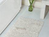 Cotton Bath Rugs Non Slip Home Weavers Bell Flower Collection Absorbent Cotton soft Bathroom Machine Wash Dry 21"x34" Natural Walmart