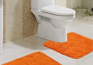 Cotton Contour Bath Rug Amazon Lushomes Ultra soft orange Medium Bath Mat Set
