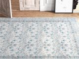 Country Blue area Rugs Madelyn oriental Power Loom Performance Blue Rug