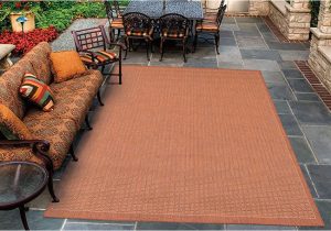 Couristan Saddle Stitch Indoor Outdoor area Rug Couristan Recife Saddle Stitch Indoor/outdoor area Rug, 2′ X 3’7″, Terracotta-natural