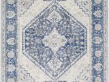 Cream and Navy Blue area Rugs Swaney Power Loom Navy Cream Rug