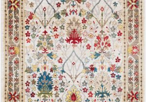 Cream and Red area Rugs Arbouet Traditional Floral Dark Red Cream area Rug