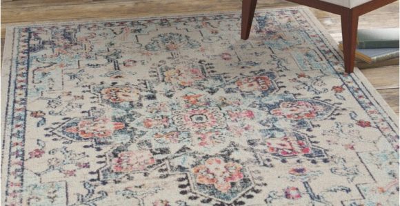 Cream Blue area Rug Felty oriental Cream/blue area Rug