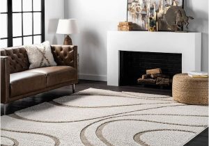 Cream Colored area Rugs for Sale Nuloom Carolyn Contemporary Curves Shag Cream 4 Ft. X 6 Ft. area …