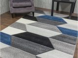 Dark Blue and Gray Rug Living Room Rugs Mat Navy Blue Grey Hexagon Design – Etsy.de