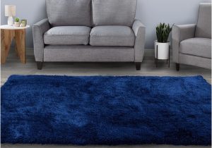 Dark Blue Throw Rug Windsor Home Shag area Rug- Plush Throw Carpet- Cozy Modern Design …