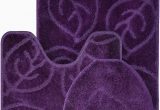 Dark Purple Bath Rugs Everdayspecial Purple Bath Set Leaf Pattern Bathroom Rug