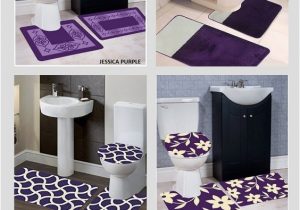 Dark Purple Bathroom Rug Set Dark Purple Bathroom Rug Set Image Of Bathroom and Closet