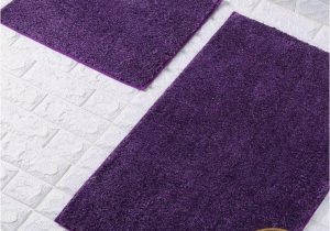 Dark Purple Bathroom Rug Set Goldstar Purple Shiny Sparkling 2 Piece Bath Mat and