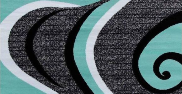 Dark Teal area Rug 5×7 Turquoise Swirls 5×7 area Rug Modern Contemporary Abstract
