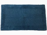 Dark Turquoise Bathroom Rugs Chunky Textured Dark Turquoise Blue Bath Rug 23×38 Cotton