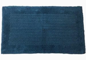 Dark Turquoise Bathroom Rugs Chunky Textured Dark Turquoise Blue Bath Rug 23×38 Cotton
