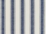 Dash and Albert Blue Rug Blue Awning Stripe Woven Cotton Rug by Dash Albert