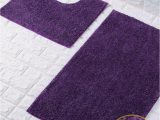 Deep Purple Bathroom Rugs Goldstar Purple Shiny Sparkling 2 Piece Bath Mat and