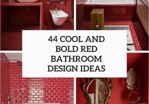 Deep Red Bathroom Rugs 44 Cool and Bold Red Bathroom Design Ideas Digsdigs