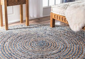 Denim and Jute area Rug Buy Avioni Denim Jeans with Jute Handmade Braided area Rugs