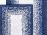 Denim Blue Bath Rug Chesapeake Merchandising Whitney Reversible 2 Piece Bath Rug Set 21" X 34" & 17" X 24" Deep Denim