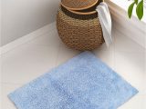 Denim Blue Bath Rug Spaces Duplex Blue Reversible Rectangular Bath Rug