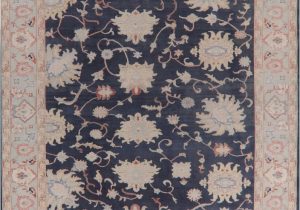 Dense Peony Tree Of Life area Rug Turkish Ve Able Dye French toile area Rug oriental Hand Made Blue 9 X 12 Ft