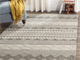 Depasquale Beige Ivory Grey area Rug Jacques Striped Handmade Tufted Wool/cotton Gray/ivory area Rug