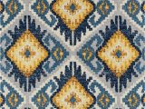 Diamond Scroll Blue Rug Designer Home Niragia area Rug 713 Tinley Midnight